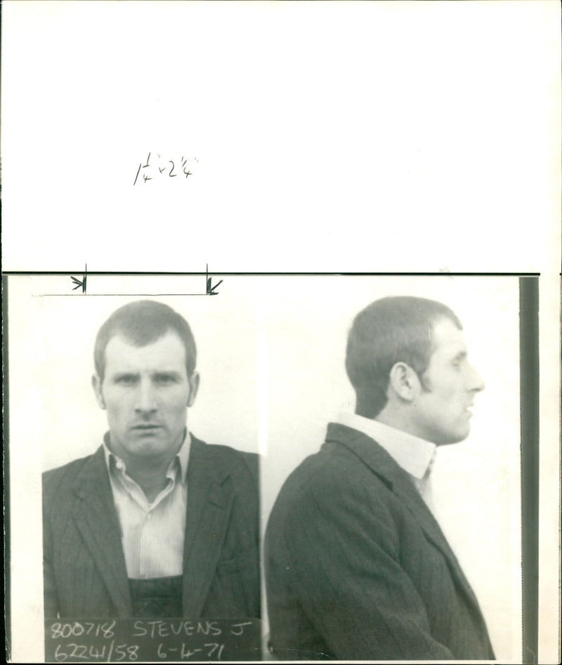 Murdered And Missing Person 1971:J Stevens. - Vintage Photograph