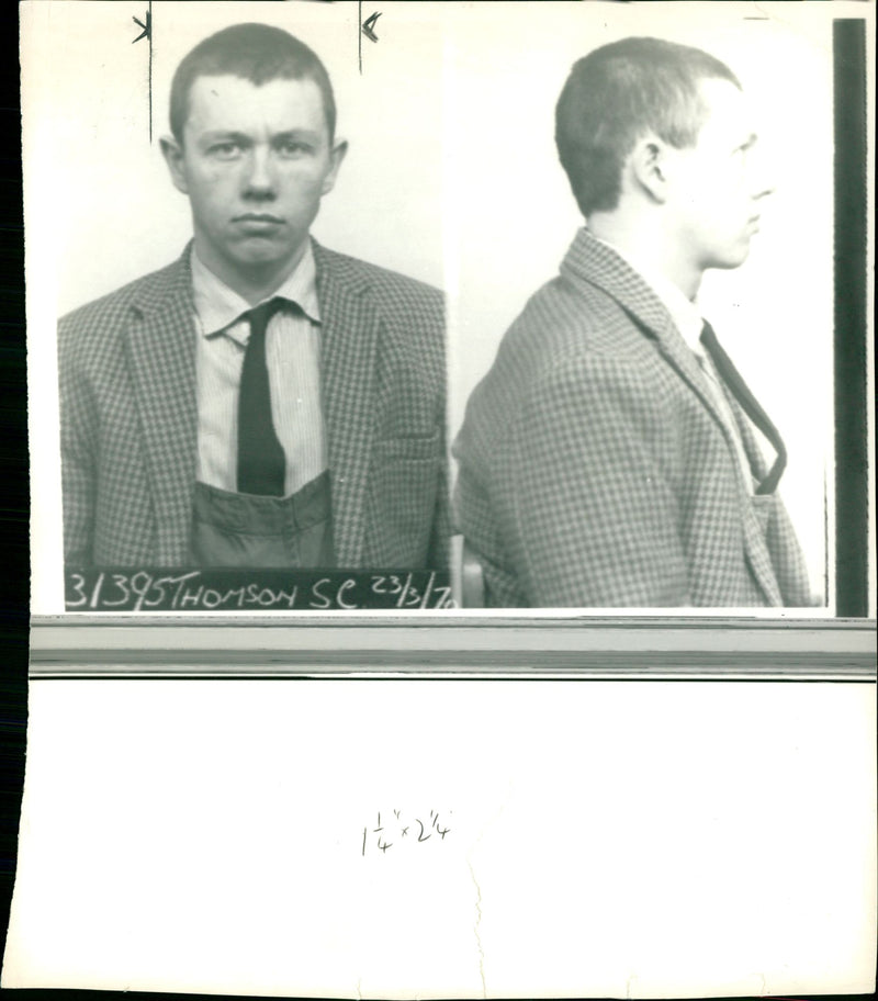 Murdered And Missing Person 1971:Sc Thompson. - Vintage Photograph