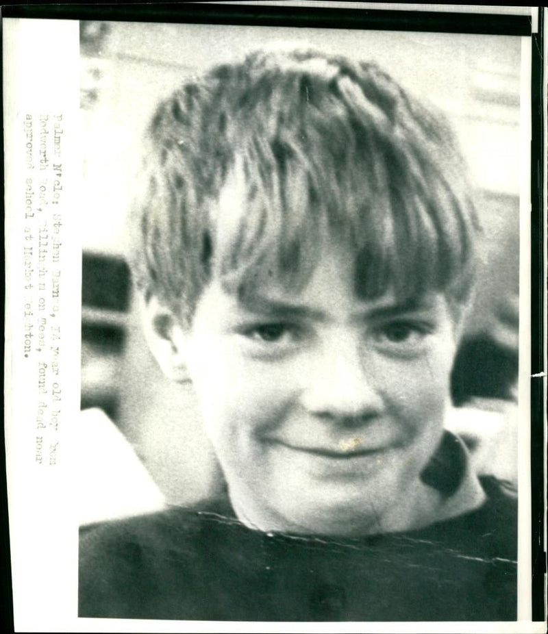 Murdered And Missing Person 1971:Stephen Barnes. - Vintage Photograph