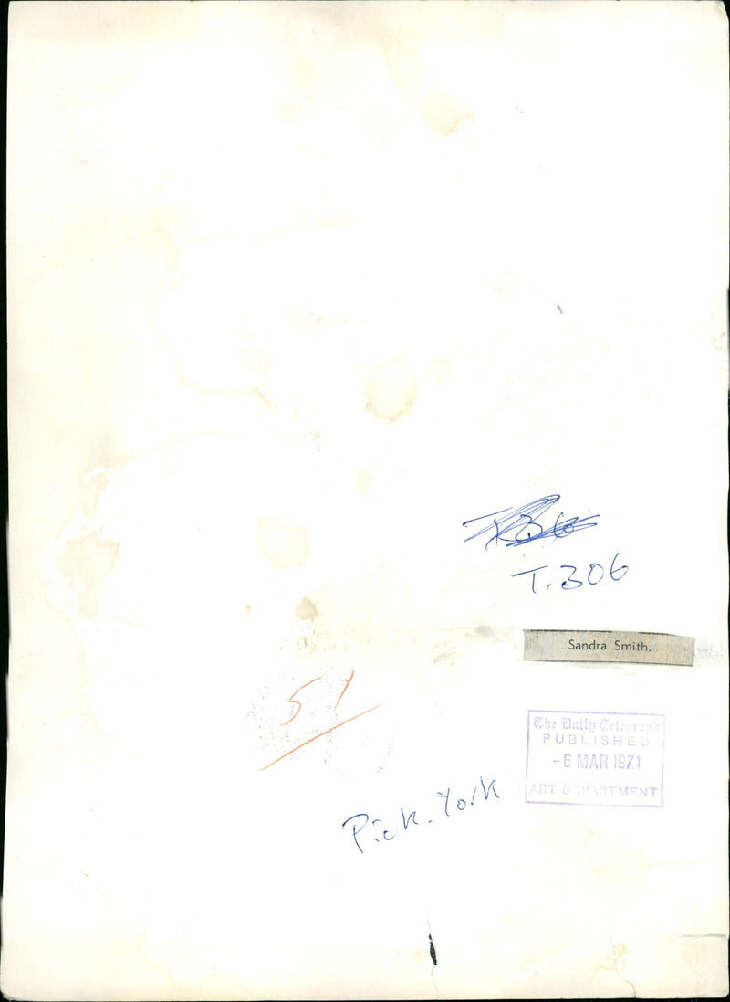 Murdered And Missing Person 1971:Sandra Smith. - Vintage Photograph