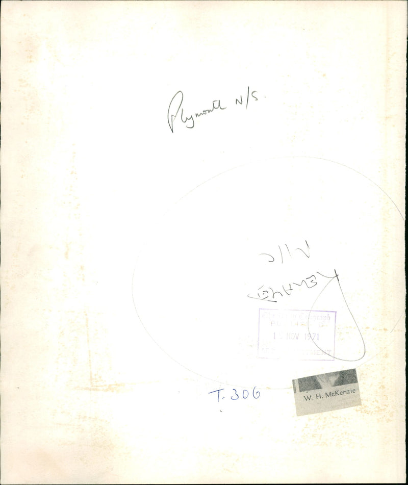 Murdered And Missing Person 1971:W.H Mickenzie. - Vintage Photograph