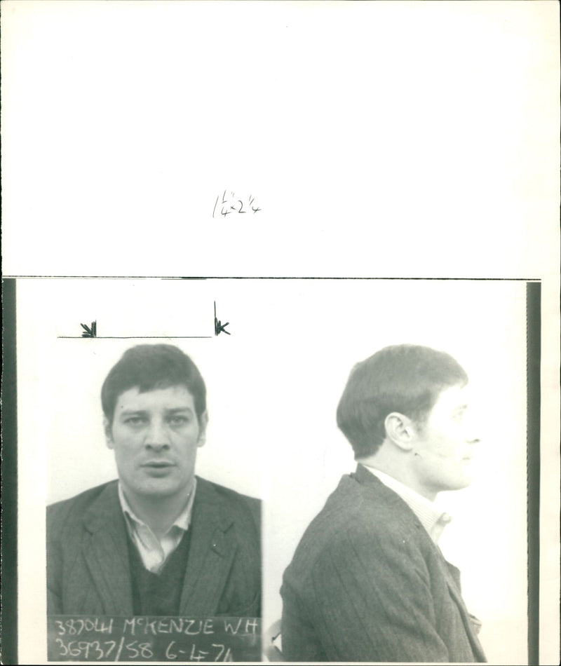 Murdered And Missing Person 1971:W.H Mickenzie. - Vintage Photograph
