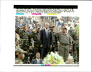 Nelson Mandela with ANC Army. - Vintage Photograph