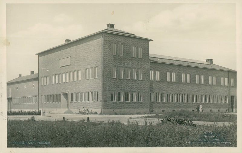 Ystad museum, library and concert building. "Art Museum" - postcard - Vintage Photograph