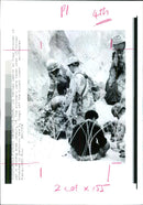 Iraq war pow:u.s marines search an iraq sldiers. - Vintage Photograph