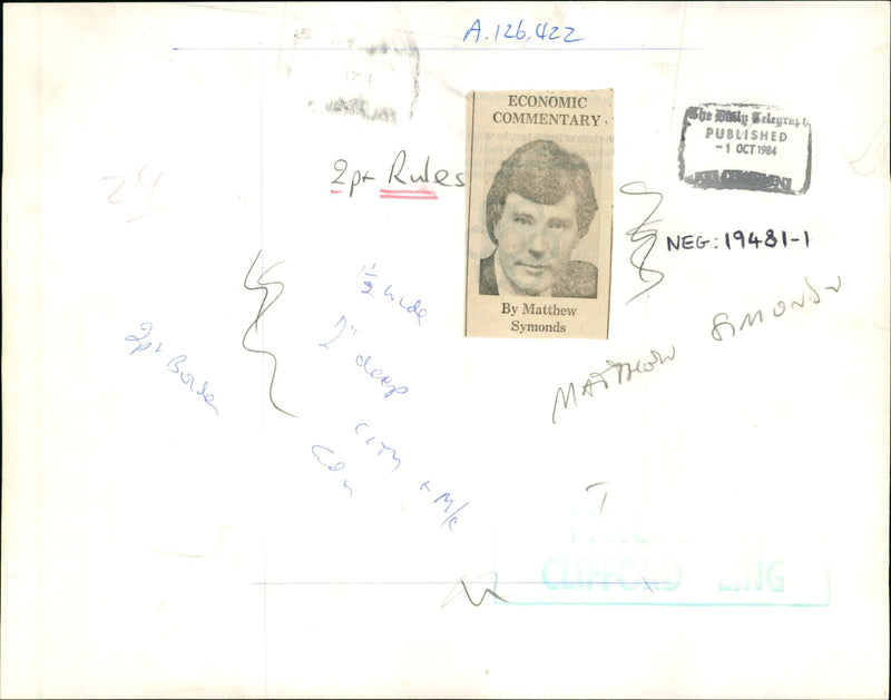 Matthew symonds. - Vintage Photograph