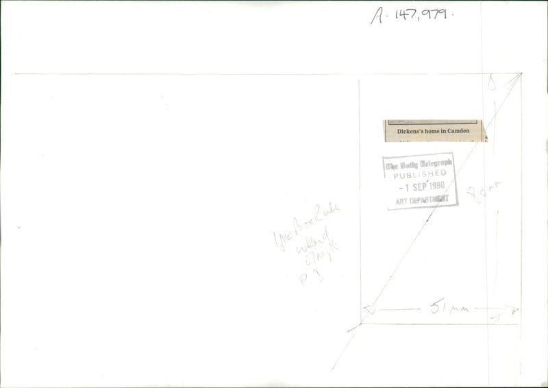 Charles Dickens Writer. - Vintage Photograph