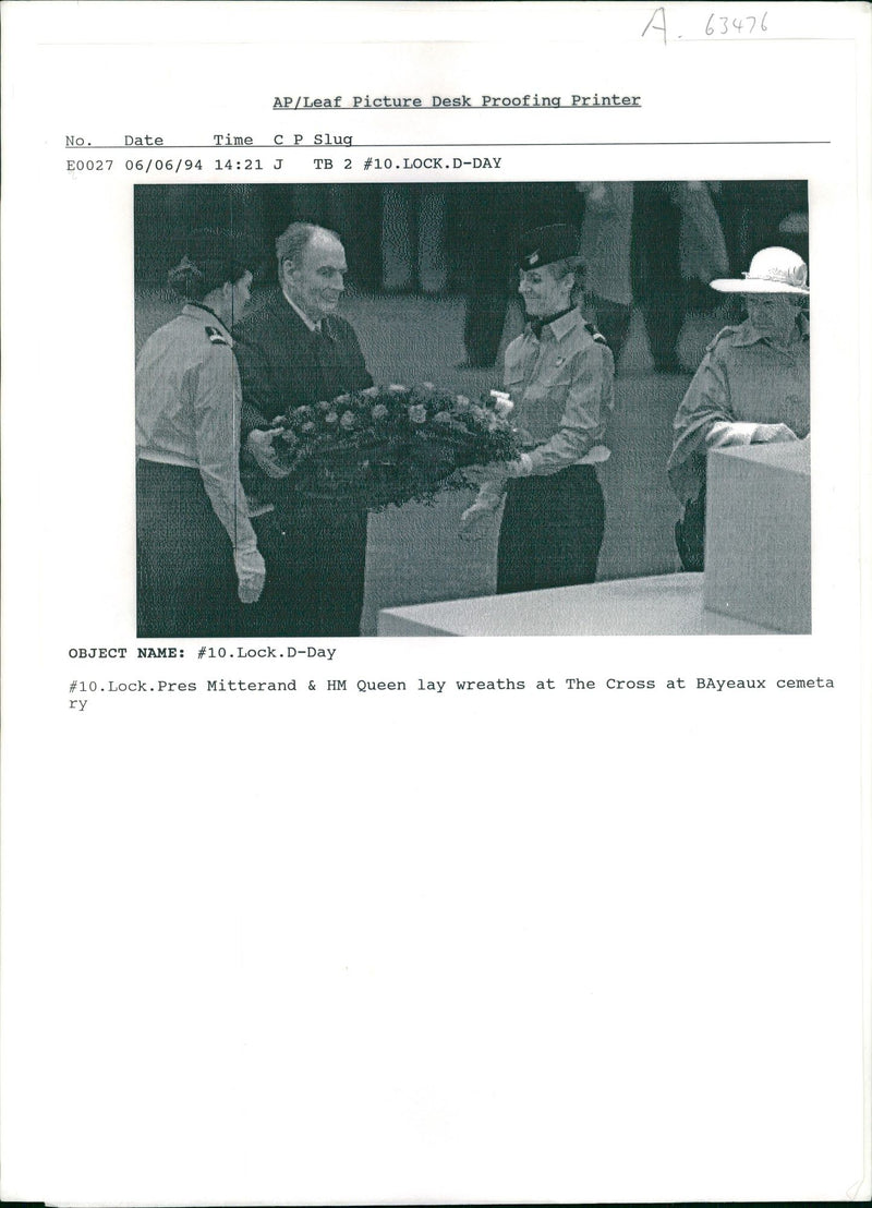 Francois Mitterrand and Queen Elizabeth II - Vintage Photograph