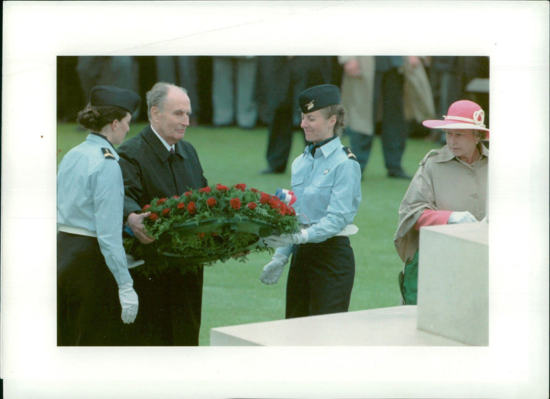 Francois Mitterrand and Queen Elizabeth II - Vintage Photograph