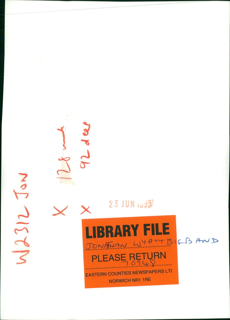 Musician: jonathan wyatt big band. - Vintage Photograph