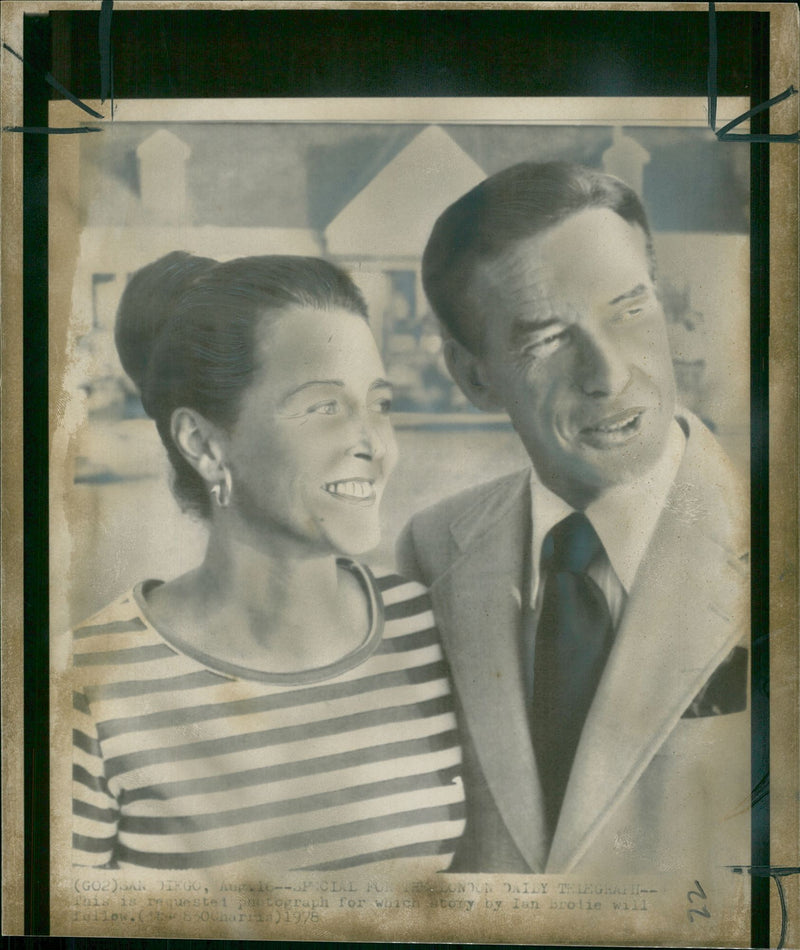 Peter Joseph Bessell with diane kelly. - Vintage Photograph