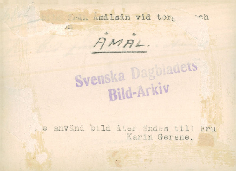 Amal. ÃmÃ¥lsÃ¥n by the square - Vintage Photograph