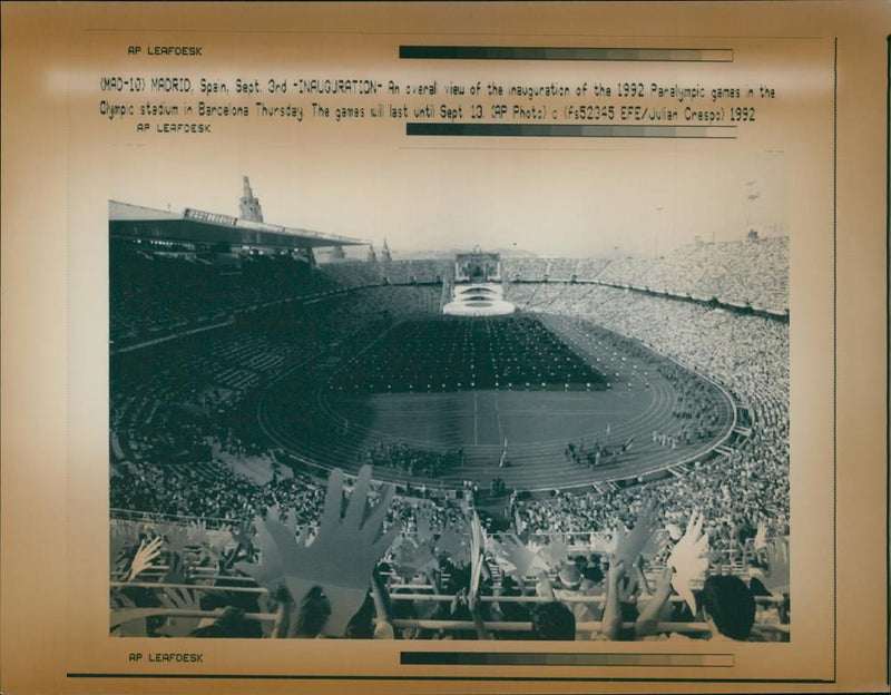 Paralympics:anoveral view of the imagrations. - Vintage Photograph