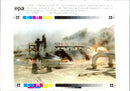 Iraq in war Kuwait oil fires - Vintage Photograph