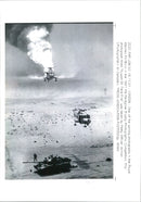 Iraq in war Kuwait oil fires - Vintage Photograph