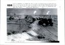 Iraq in war Kuwait oil fires - Vintage Photograph