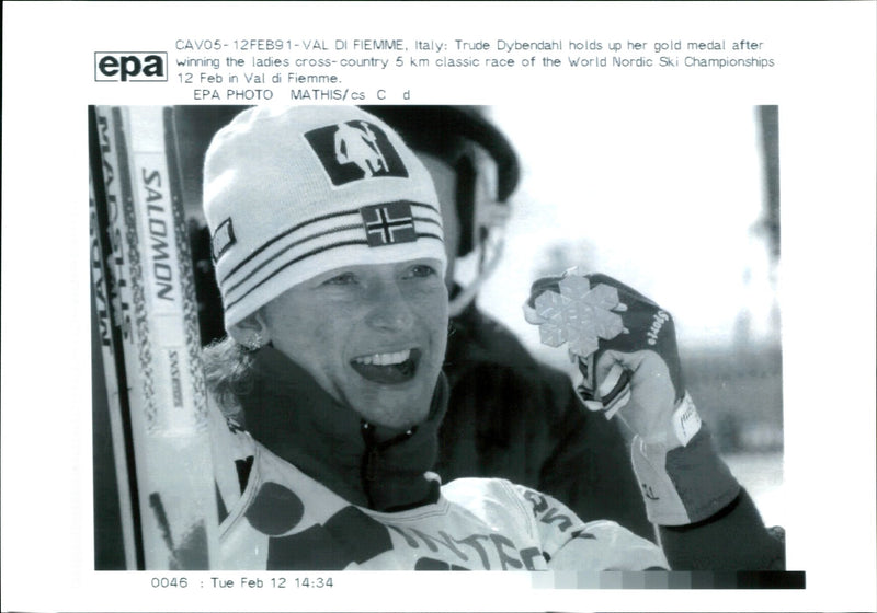 Trude Dybendahl Olympic athlete. - Vintage Photograph