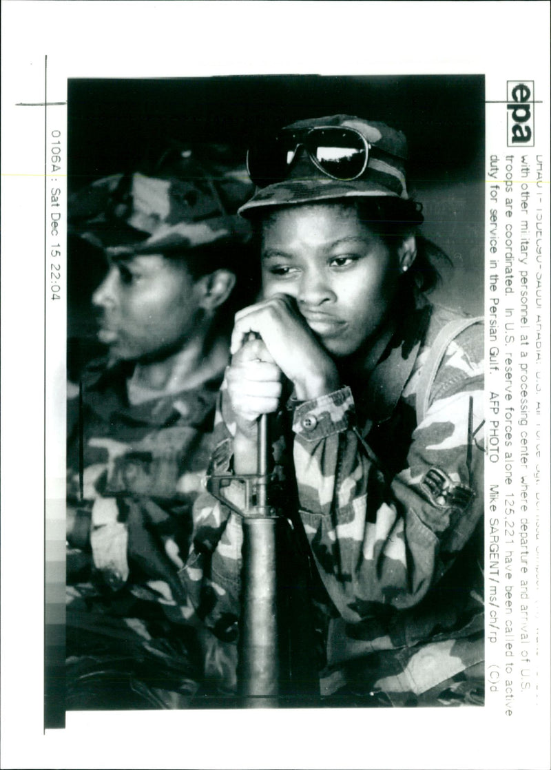 Women Military personnel. - Vintage Photograph