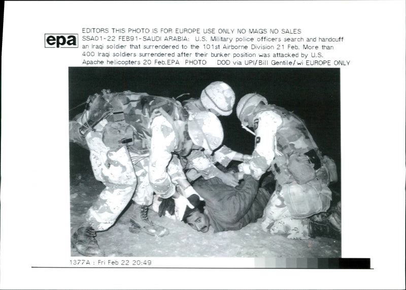 US Military police officers. - Vintage Photograph