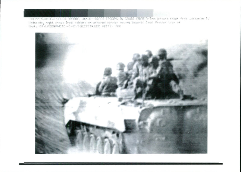 Iraq UN War:Iraq Soldiers. - Vintage Photograph