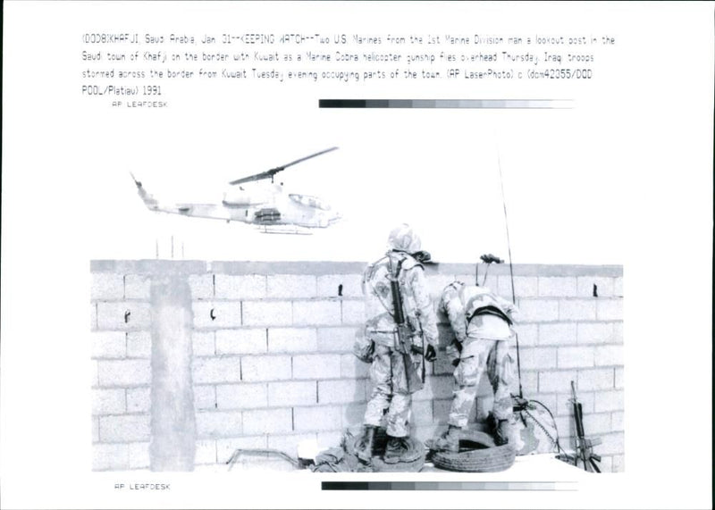 Iraq UN War:US Marines Soldier. - Vintage Photograph