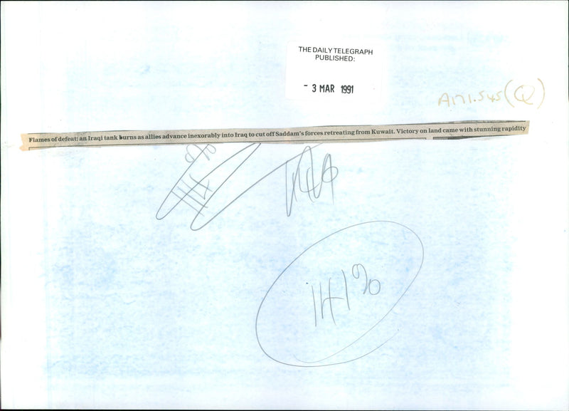 Gulf War:flames of defeat. - Vintage Photograph