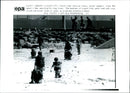 Iraq -un war kuwait city war damage:french mine removal crews. - Vintage Photograph