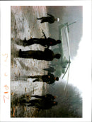 Chechen separatist fighters. - Vintage Photograph