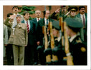 Yasser Arafat salute the tomb of the unknown soldier. - Vintage Photograph