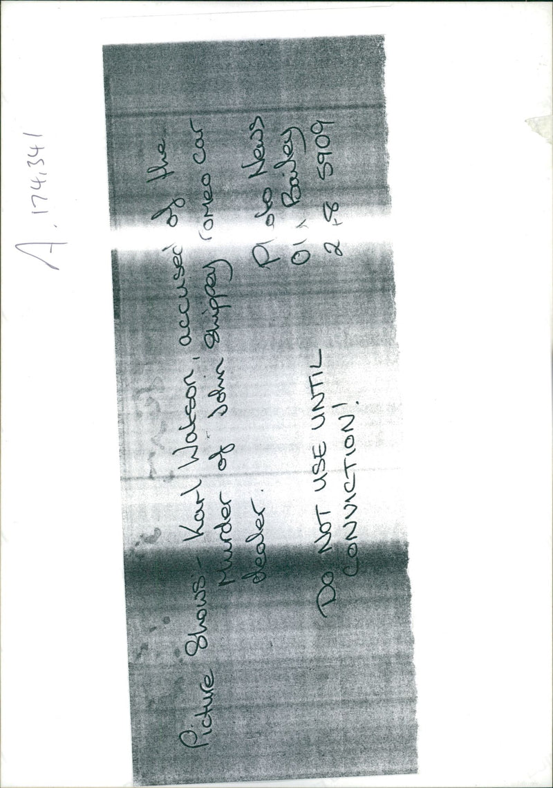 Shippey john accused murdered by karl watson. - Vintage Photograph