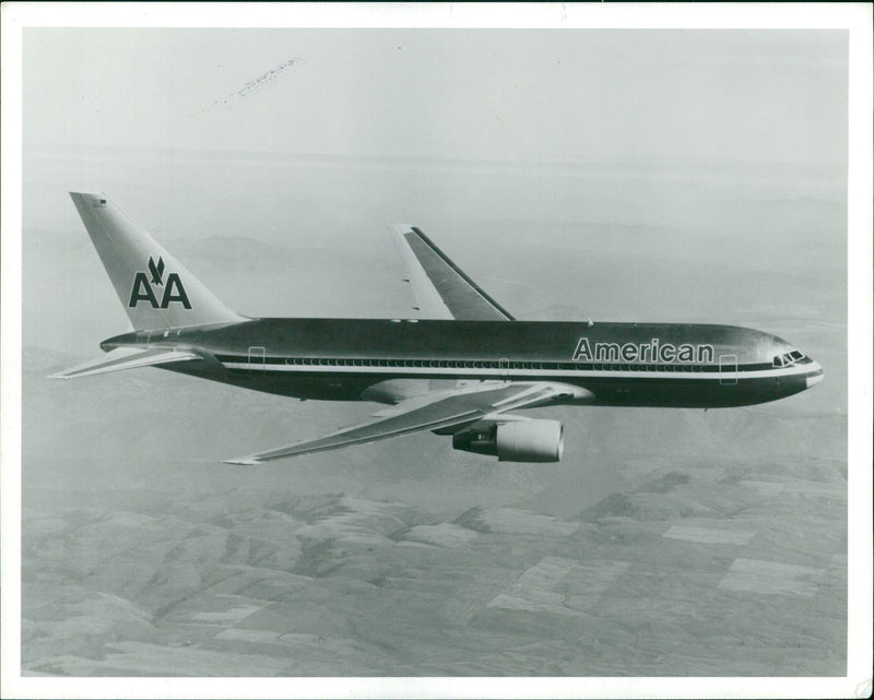 Aircraft American Airlines Boeing 767 - Vintage Photograph