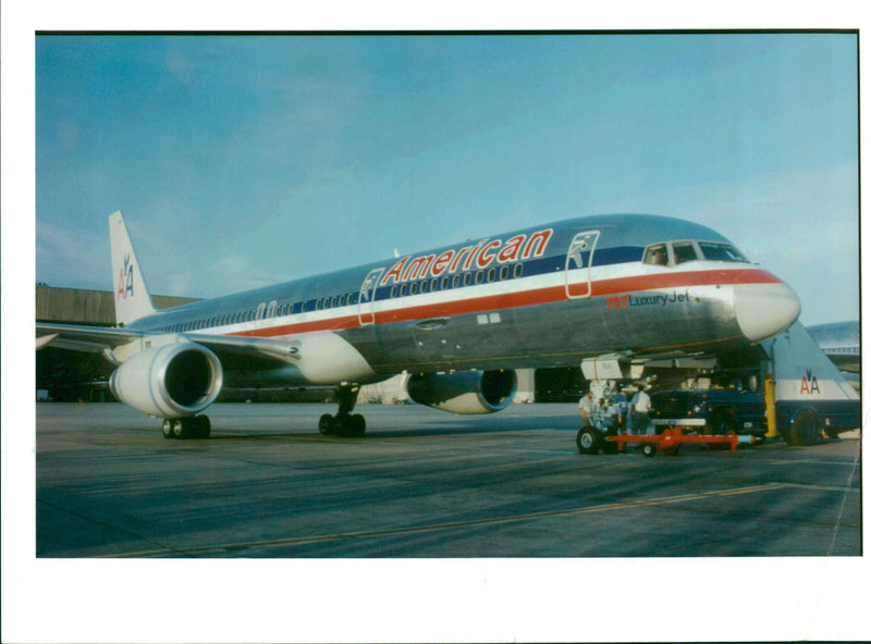 Aircraft American Airlines Boeing 757 - Vintage Photograph