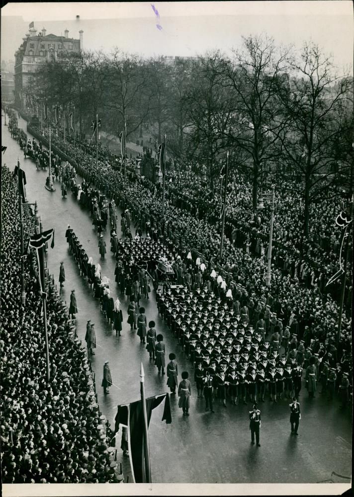 King George V. funeral. - Vintage Photograph
