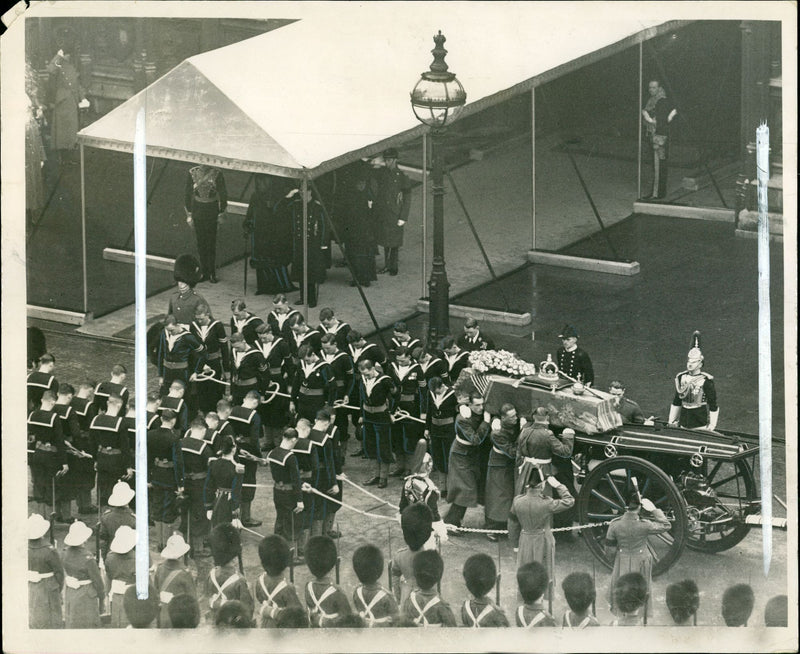 Gun carriage in new palace yard. - Vintage Photograph