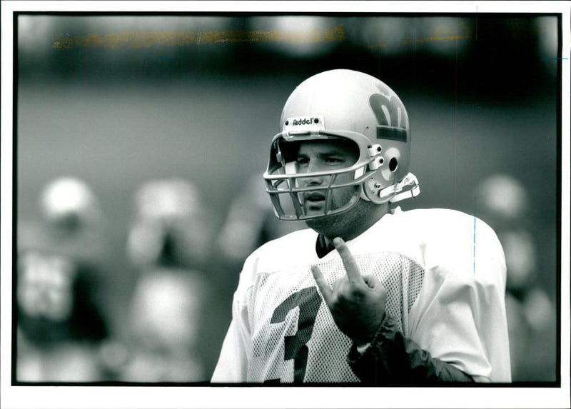 American football british teams:john witkowsi. - Vintage Photograph