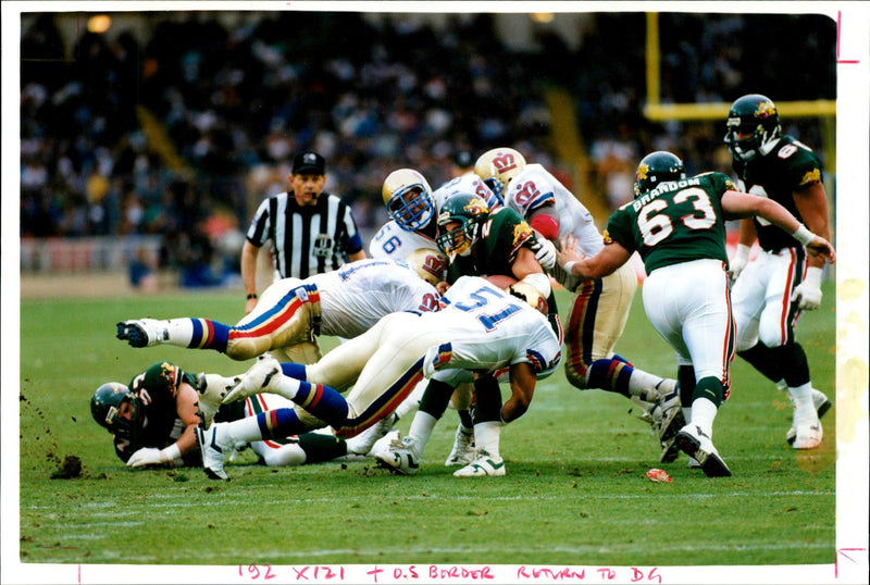 American football british teams: - Vintage Photograph