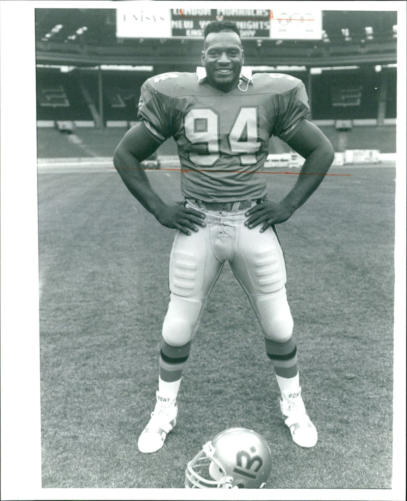 American football british teams:impressive displays by danny lockett. - Vintage Photograph