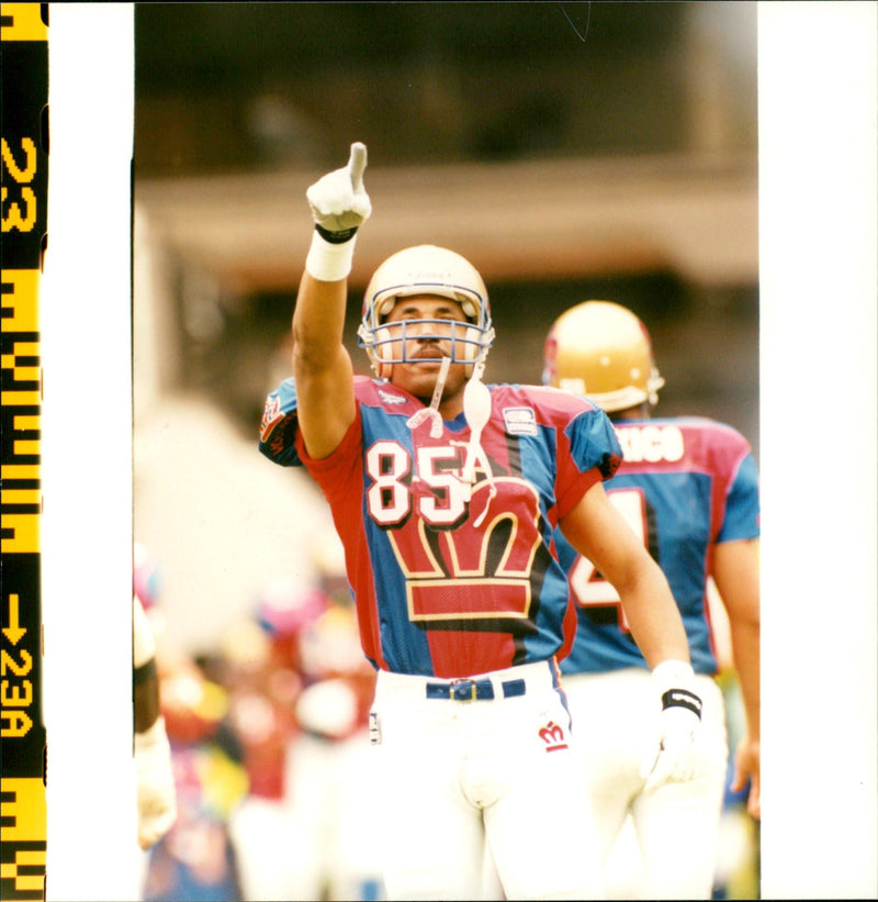 American football british teams:the only way is up. - Vintage Photograph