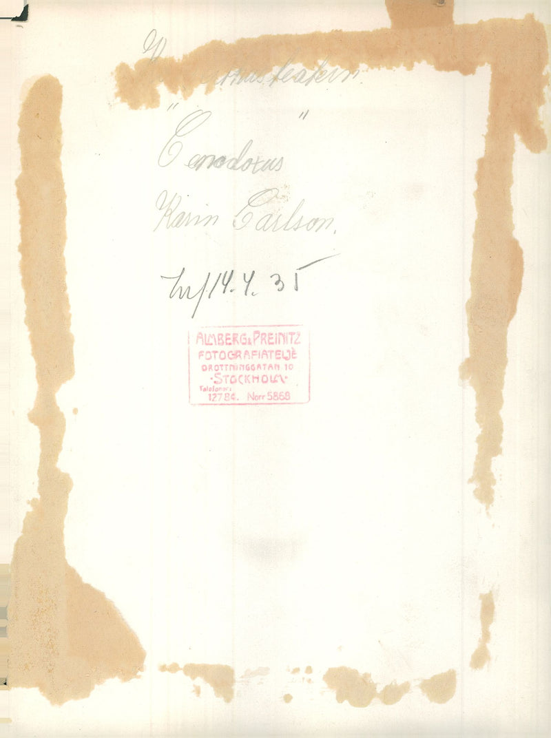 Karin Carlson in "Cenodoxus" at the Concert Hall Theater - Vintage Photograph