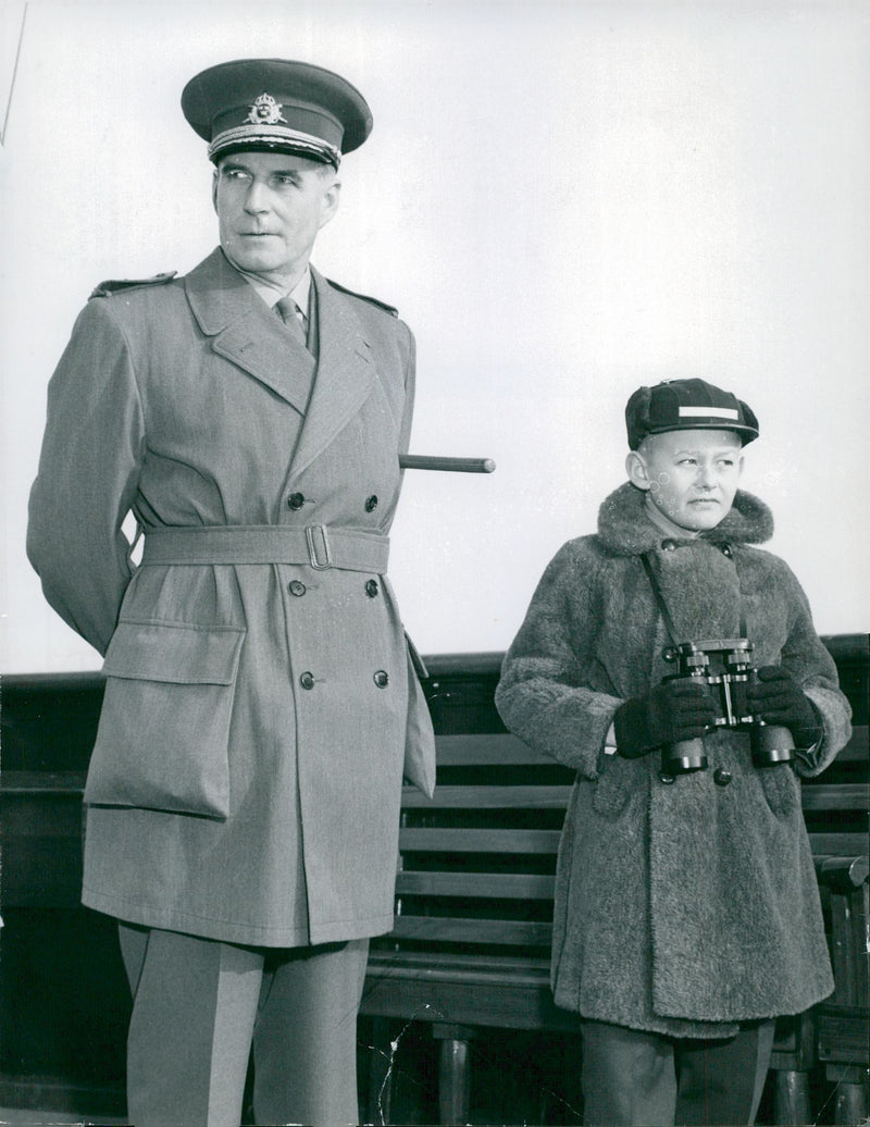 Carl von Horn along with Johan before the departure to Jerusalem where he will take up the position of head of the UN Armaments Commission - Vintage Photograph
