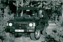 Anders Hultman in his Mitsubishi Pajero V6 - Vintage Photograph