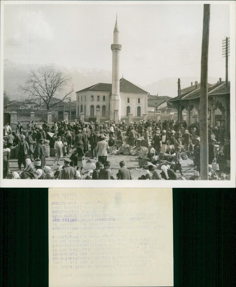 Albania: Tirana: Market Place. - Vintage Photograph