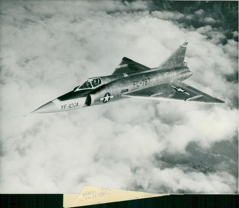 aircraft convair f-102: - Vintage Photograph