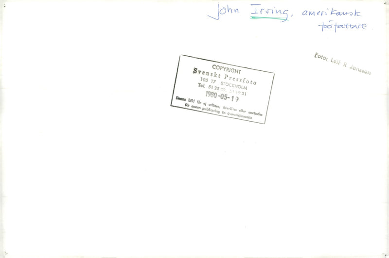 John Irving, American writer - Vintage Photograph