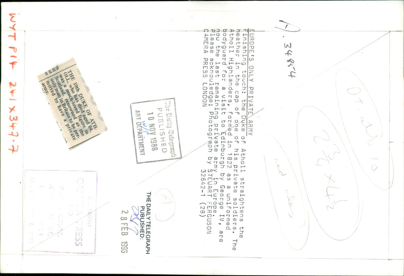 Duke of Athol: - Vintage Photograph