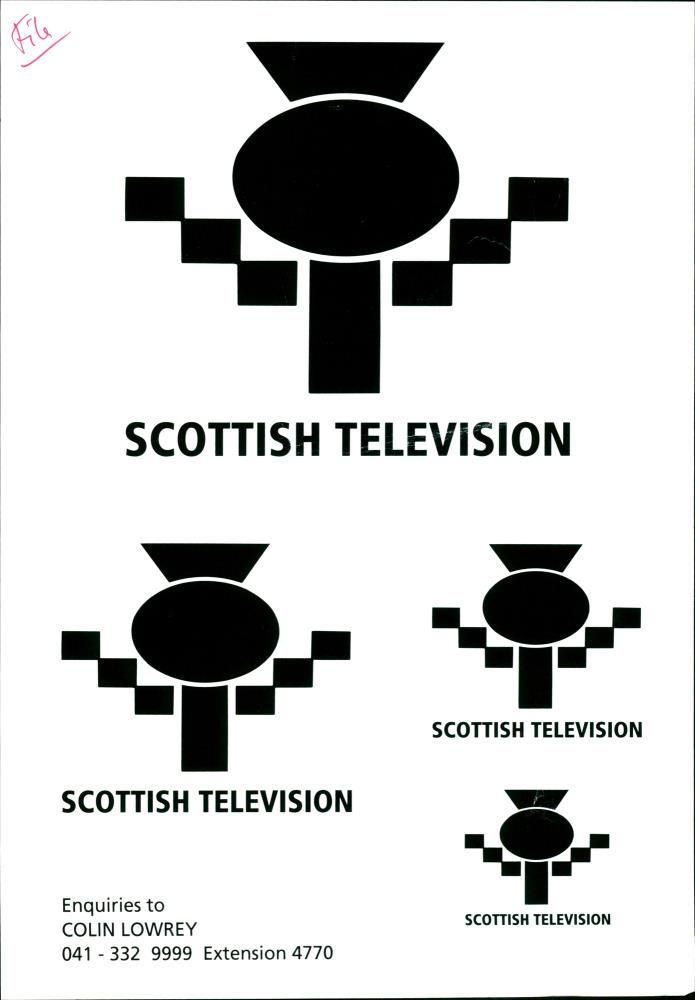 Logos: Scottish Television. - Vintage Photograph