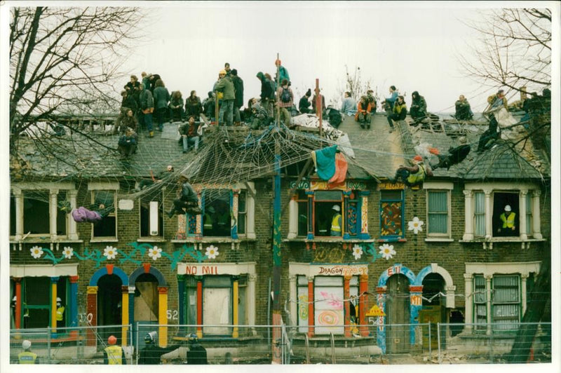 M11 roads:the demo against the m11 link continued. - Vintage Photograph
