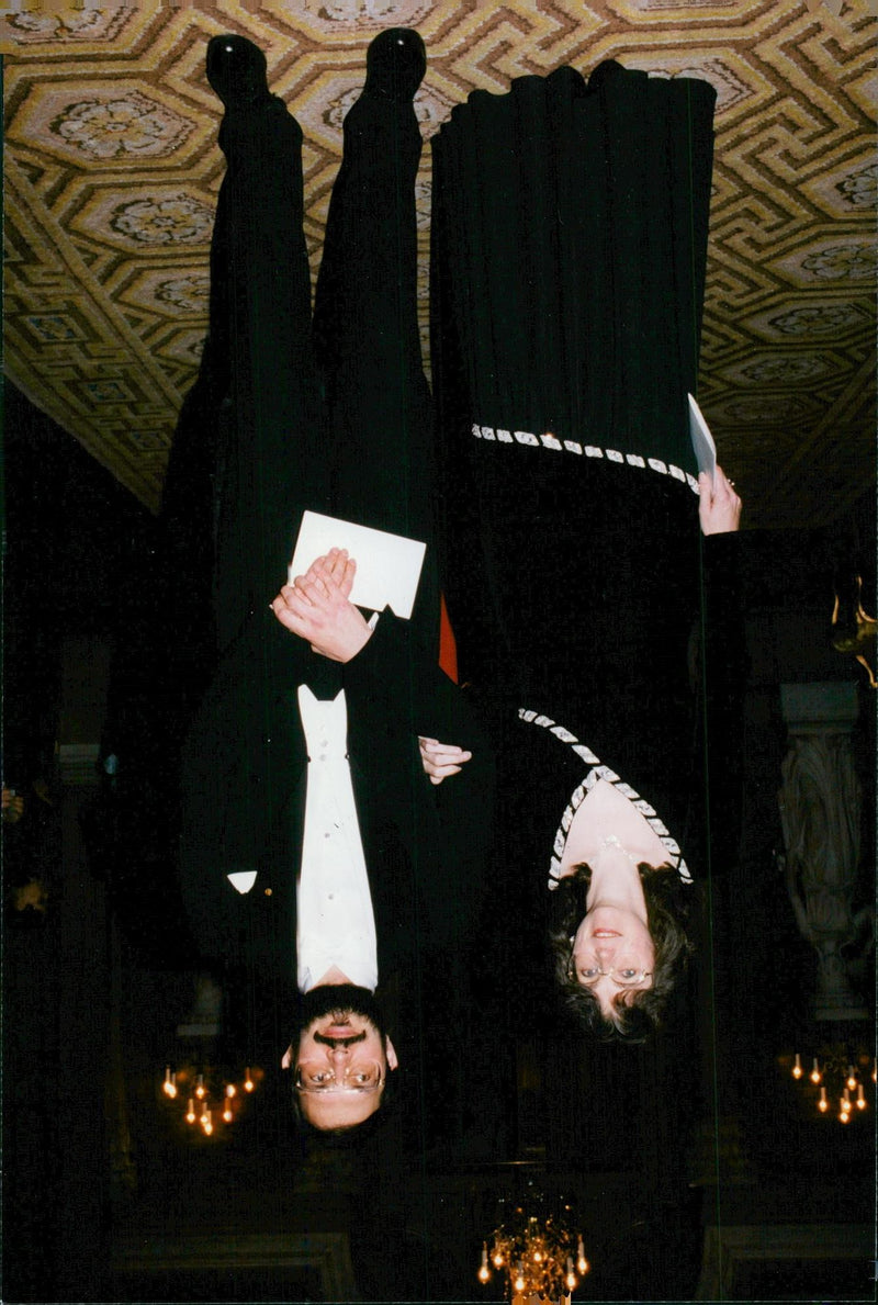 Russel A. Hulse, Nobel Prize winner in Physics, at the royal dinner in Stockholm Castle. - Vintage Photograph