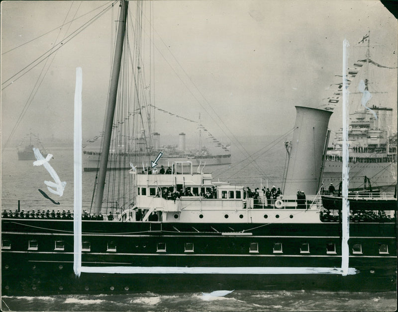 Royal Naval Coronation Review - Vintage Photograph