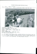 Col Bob Smalser answers questions from Kuwaiti and international media. - Vintage Photograph